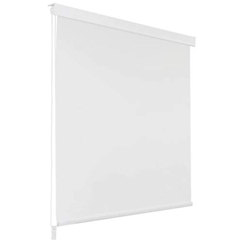 vidaXL Persiana Enrollable Ducha 160x240cm Blanco Cortina Baño Bañera Regadera