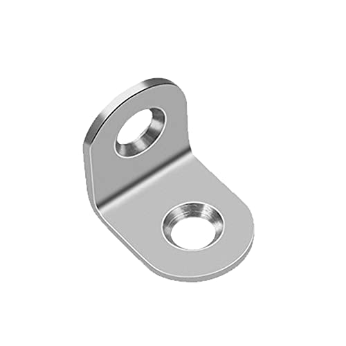 ZDDP Juegos de Abrazaderas de Astilla de Soporte de ángulo Recto Esquina de L 90 Inoxidable 20PCS Grifos Cocina Abatible Roca (Silver, One Size)