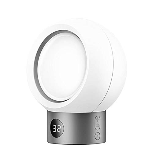 WZCXYX Calentador Eléctrico con Pantalla De Temperatura Inteligente, Mini Calentador De Escritorio Portátil, Calentador De Máquina, Práctico Calentador De Aire, Ventilador(Color:Blanco)
