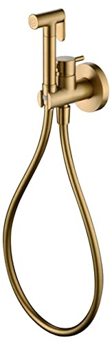 IMEX - Ducha higiénica empotrada y monomando Grifo bidet empotrado SERIE MUNICH Oro Cepillado - RDM001/OC