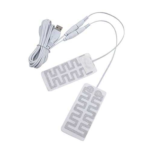 Calderas De Gas Roca Calentador de guantes USB Calentador de guantes 1 y 2 Calentador de guantes USB La pieza de calentamiento de los guantes se divide en dos guantes cálidos Consumo (White, One Size)