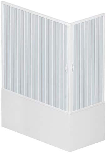 Box bañera fuelle Liberte' 70 x 170 x 150 cm de altura en PVC a dos lados con dos puertas de apertura angular, color blanco