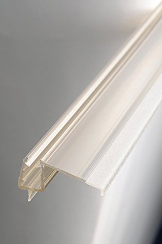 Sealis - Junta para cabina de ducha (100 cm, perfil de goteo, para puerta de ducha, transparente, junta de repuesto, para mamparas de ducha, 6 mm, 7 mm, 8 mm, cristal de 8 mm)