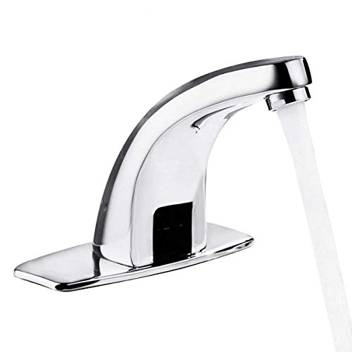 Yosoo Automático Sensor de Infrarrojos Llave, Aleación de Zinc Smart Touchless Llave del Grifo de agua fría Cuarto de Baño Llave de Agua de Cocina con Caja de Control