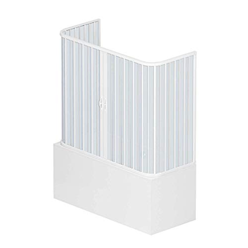 ROLLPLAST PINTO Mampara de bañera 3 Lados 70x150x70 de PVC Mod. Nicla con Apertura Central