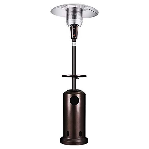CHARON Estufa De Terraza, 13kw Patio Calentadores De Gas Estufa Exterior Gas, para Patio Calentadores De Gas Al Aire con La Rueda De La Tabla