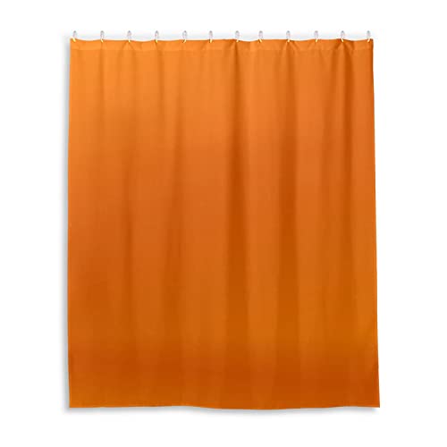 DJNGN Cortina de Ducha Color sólido Naranja patrón de azulejo de cerámica decoración de baño Tela Impermeable con Ganchos 60x72 Pulgadas