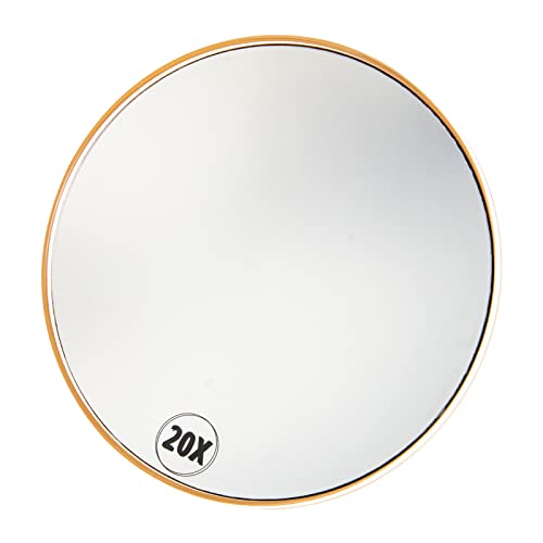 SOLUSTRE Espejo de maquillaje de aumento para baño, espejo de ducha, ventosa con iluminación para maquillaje de detalle