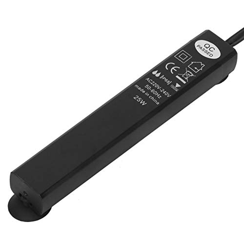 Eulbevoli Mini Calentador de Agua para Acuario, Calentador de Tortuga a Prueba de explosiones por inducción de sobretemperatura para pecera de PVC para pecera(25W, 220-240V EU Plug, Pink)