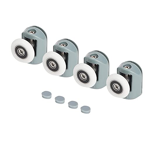 Rodillos de puerta de ducha, corredores de puerta de vidrio rodillos superiores para gabinetes de cabina de vapor (rueda única, 12)