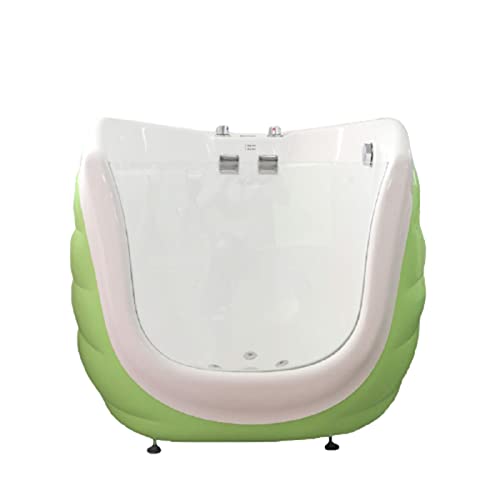 HOBEKRK Bañeras Tina Tina de Remojo Bañeras de Remojo Baño Independiente Bañera Portátil Niño Bebé Natación Acrílico Surf Equipo de Piscina,Green