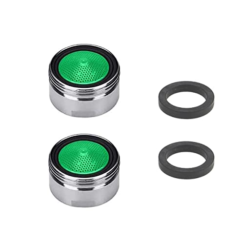 M18/M18.5/M20/M22/M24/M28 aireador boquilla mezcladora aireador, juego de 2 piezas burbujeador de grifo, filtro de ajuste de cartucho mezclador, perlador de nido de abeja cromado - rosca externa (M24)