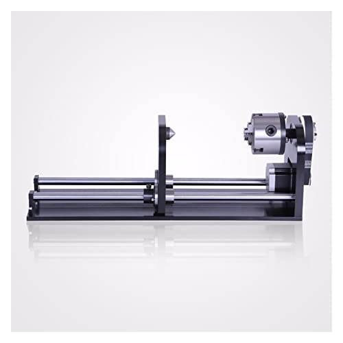 Herramientas eléctricas Accesorio giratorio de eje giratorio de enrutador CNC for máquina cortadora de grabado de CO2 con eje A de contrapunto de 80 mm
