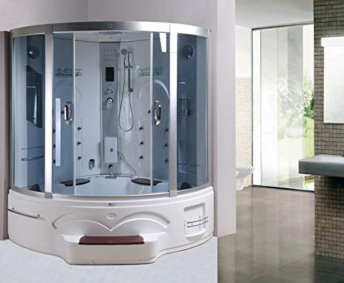 Trade-Line-Partner Ducha de vapor (150 x 150 cm, incluye jacuzzi y equipamiento completo)