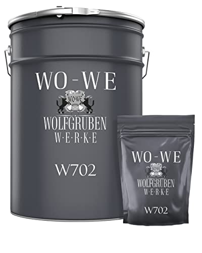 WO-WE Pintura 2K Suelos de Hormigón Garajes Revestimiento Resina Epoxi W702 Gris luminoso - 2,5Kg