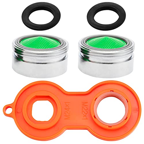 Quesuc Filtro Grifo Aireador Cocina Lavabo 6pcs Aireador para Grifos M24 Atomizador Pulverizador Economizador Boquillas 24mm Cocina +1 llave + 2 arandelas Aireador perlizador atomizador ahorro agua