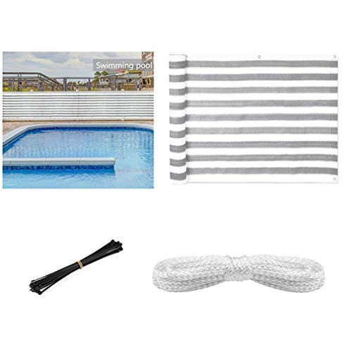ZXX. Pantalla de privacidad de la Valla de Cubierta, balcón Patio Porche Jardín Protección Exterior Parabrisas, 0.9x5m Stripe Protección de privacidad Valla Red de sombrilla
