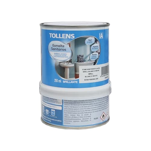 Tollens - ESMALTE SANITARIOS BRILLANTE A+B 500 ML - 100 Blanco Nieve