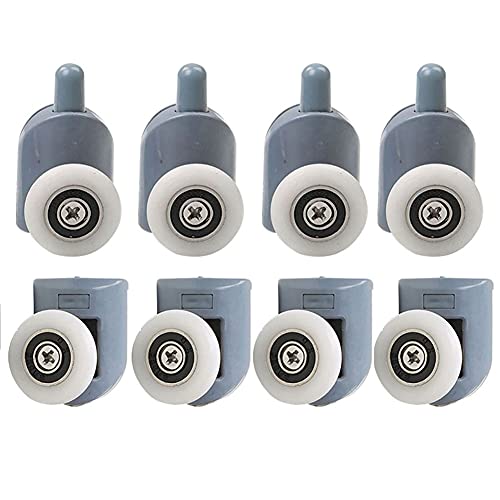 Rodillo de Ducha, 8 Piezas Rueda para Puerta de Ducha, Rodamientos Mampara Ducha, Polea para Mampara de Ducha, Se Puede Usar para Reemplazar los Rodillos en el Baño Familiar
