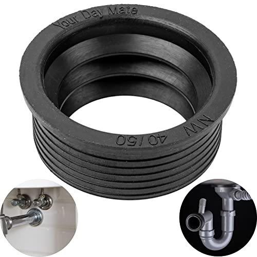 Manguito de Goma de Sifón, 1 ud, DN 40/50, para Tubo de Drenaje DN50 HT con Ø Interno 50 mm y Tubo Exterior 1 1/2