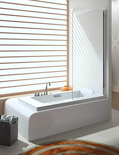 Mampara de Bañera Frontal de 1 cristal fijo - Cristal de Seguridad de 6 mm - Modelo 300 BAN-ONE (85 cm)