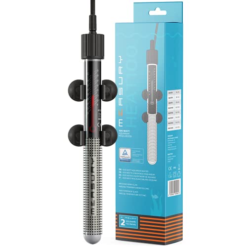 Measury Calefacción para acuario de 100 W – Varilla de calefacción para acuario de hasta 100 L – Calentador de regulación con luz indicadora