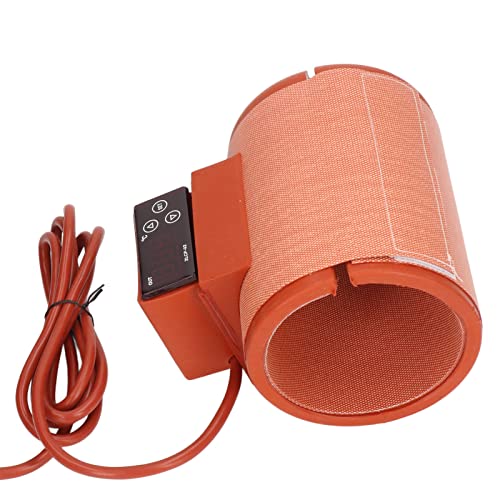 Almohadilla Térmica de Banda Cilíndrica, Silicona 300W 3 Capas Resistencia Al Envejecimiento Calentador de Tanque de Gas Pantalla Digital para Hospital(#2)