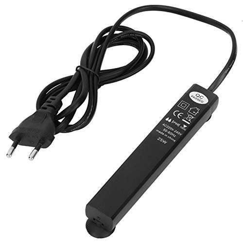 Mini Calentador de Agua para Acuario, Calentador de Tortuga por inducción de Temperatura para pecera para pecera de PVC(25W, 220-240V EU Plug, Pink)