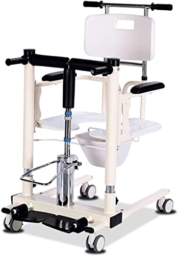 YDoo Elevador de Pacientes hidráulico para el hogar, Silla de Ducha para discapacitados, Ayuda para Levantar Pacientes con Bandeja y Asiento Dividido de 180°, Silla de baño con Inodoro Junto a la