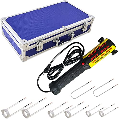 Calentador de inducción magnético, 1000 W, 110 V, portátil, sin llama, juego de calentador de inducción, con 8 bobinas y caja portátil