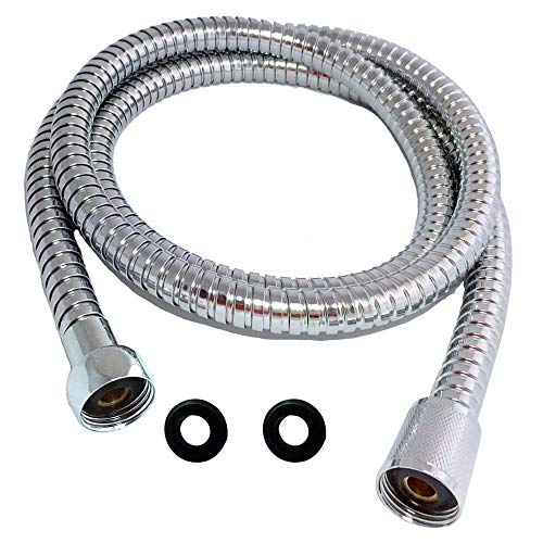 Kibath 106151 Flexo WC, Bidet, hidro escobilla Fabricado en latón con Acabados en Cromo Brillo de 120 cm. Manguera Especialmente Reforzada para Mayor Resistencia. Repuestos Originales garantizados