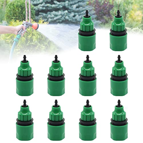 Ltsbaed Plástico Conector de Manguera de Jardín 4/7 et 8/11 Adaptador de Acoplamiento Rápido de Manguera de Jardín para mangueras con un diámetro Interior de 4-9 mm Verde 10 Piezas