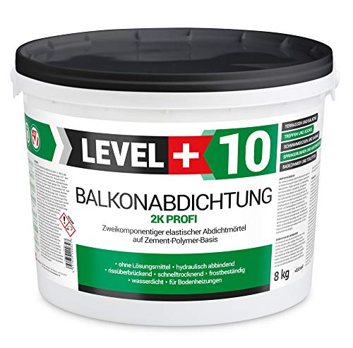 8 kg, impermeabilización para balcones 2K, terraza, balcón, sótano, ducha, baño, piscinas, juntas de sellado RM10