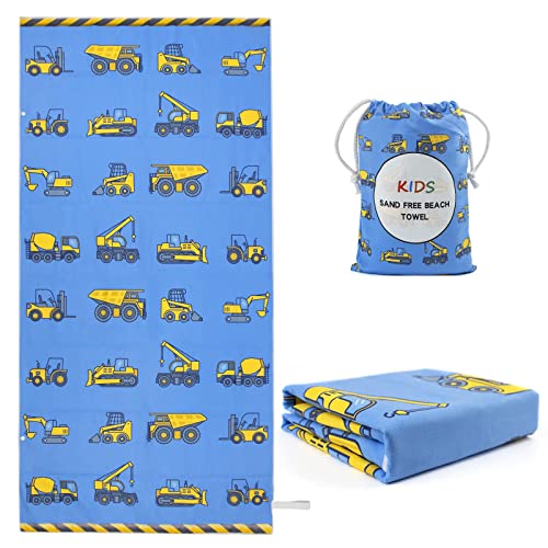 FEELJAM Toalla de Playa para niños, Toalla de Ducha para niño, Toalla de Playa 70 x 140 cm Toalla de baño de Secado rápido